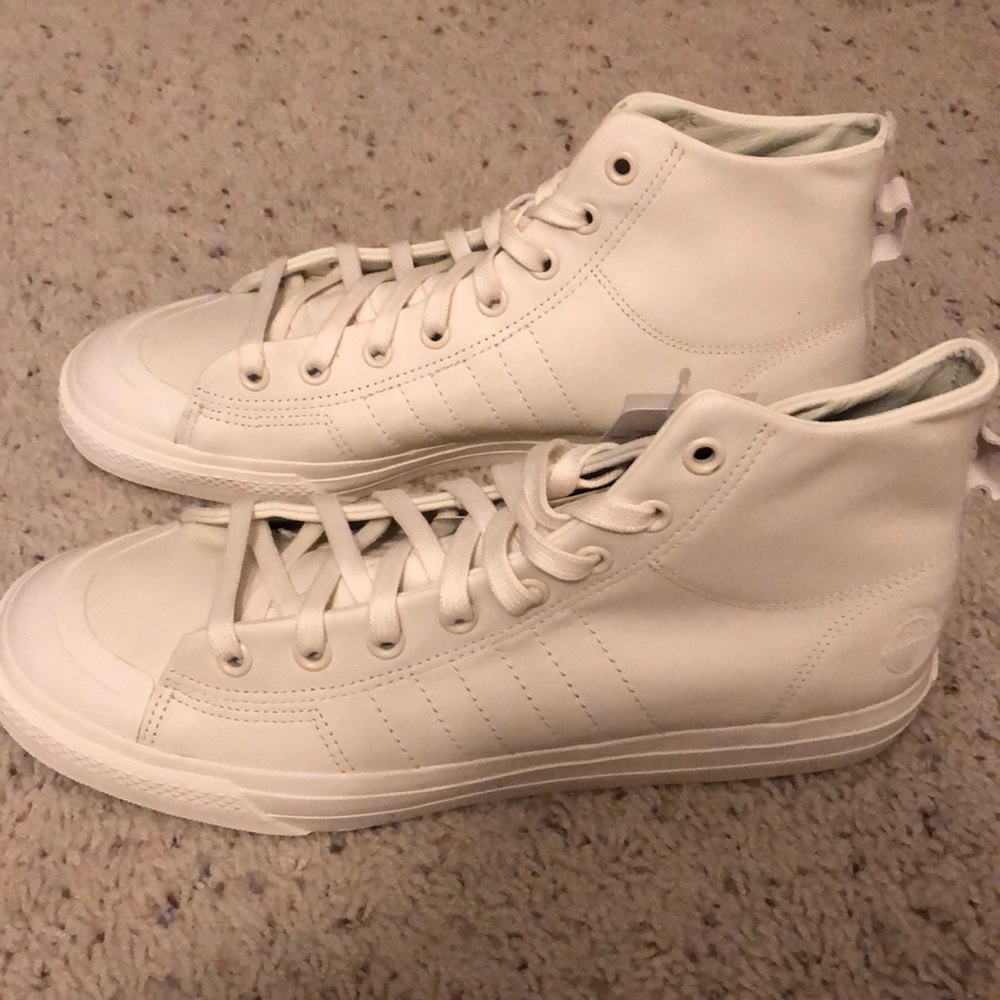 Adidas high tops in leather